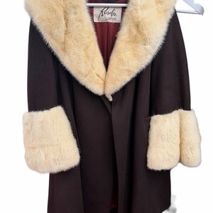 Vintage wool and mink custom jacket